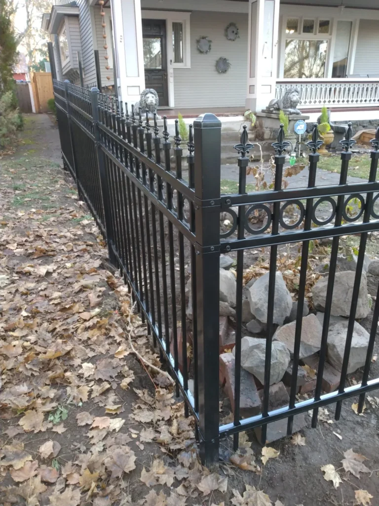 Ornamental iron front yard — 2