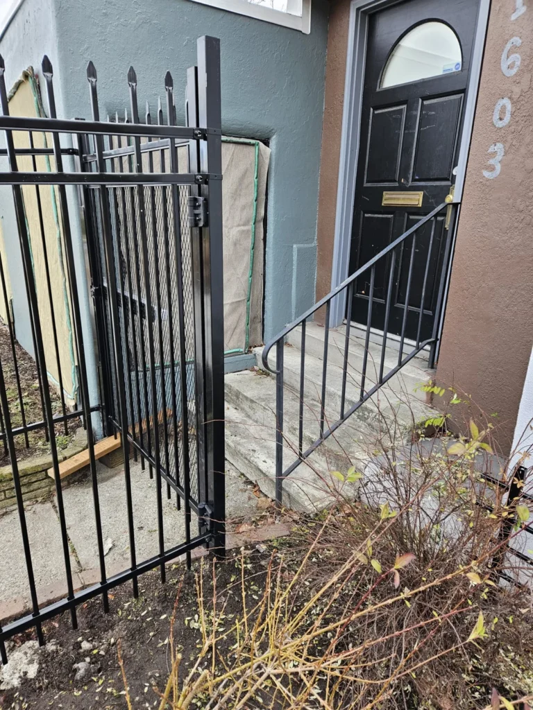 Black iron entrance gates — 3