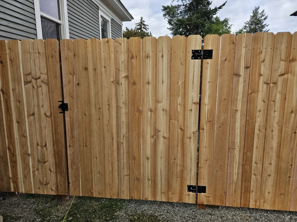 Wood privacy fence & side gate — 2